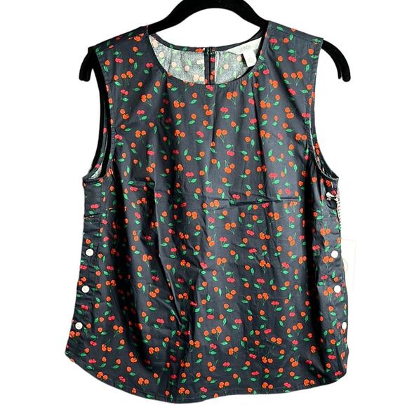1901 Tops - 1901 Nordstrom Cherry Print Sleeveless Blouse Size Small